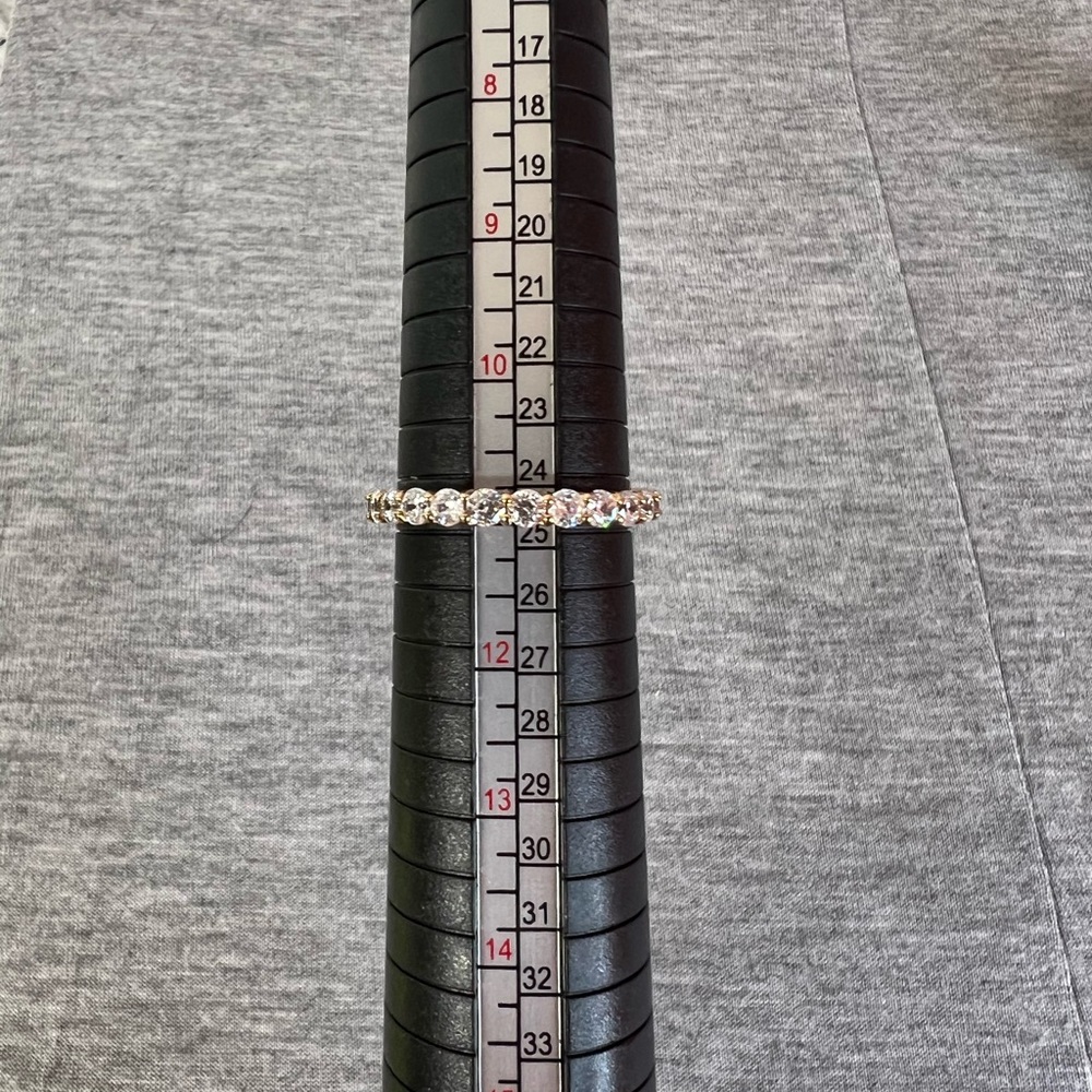 Epiphany Diamonique CZ eternity band. .925 rose gold clad. Size 11. - Picture 5 of 5